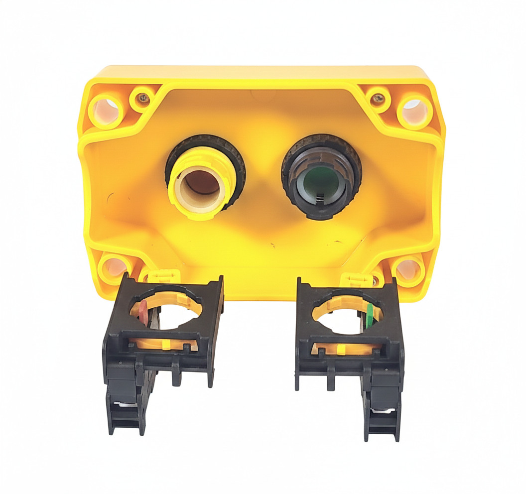Alpinetech 2 Buttons Control Station - Control Box, E-Stop, Momentary Switches