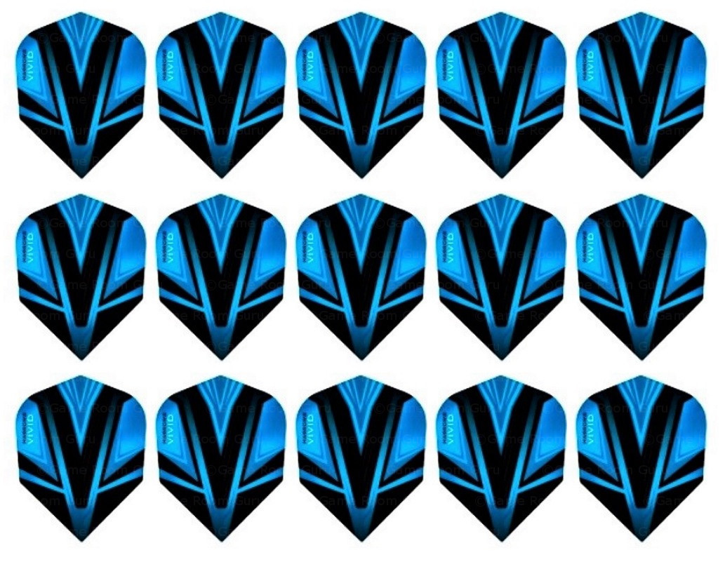 5 New Sets Harrows Vivid Standard Dart Flights - Ships w/ Tracking - Aqua