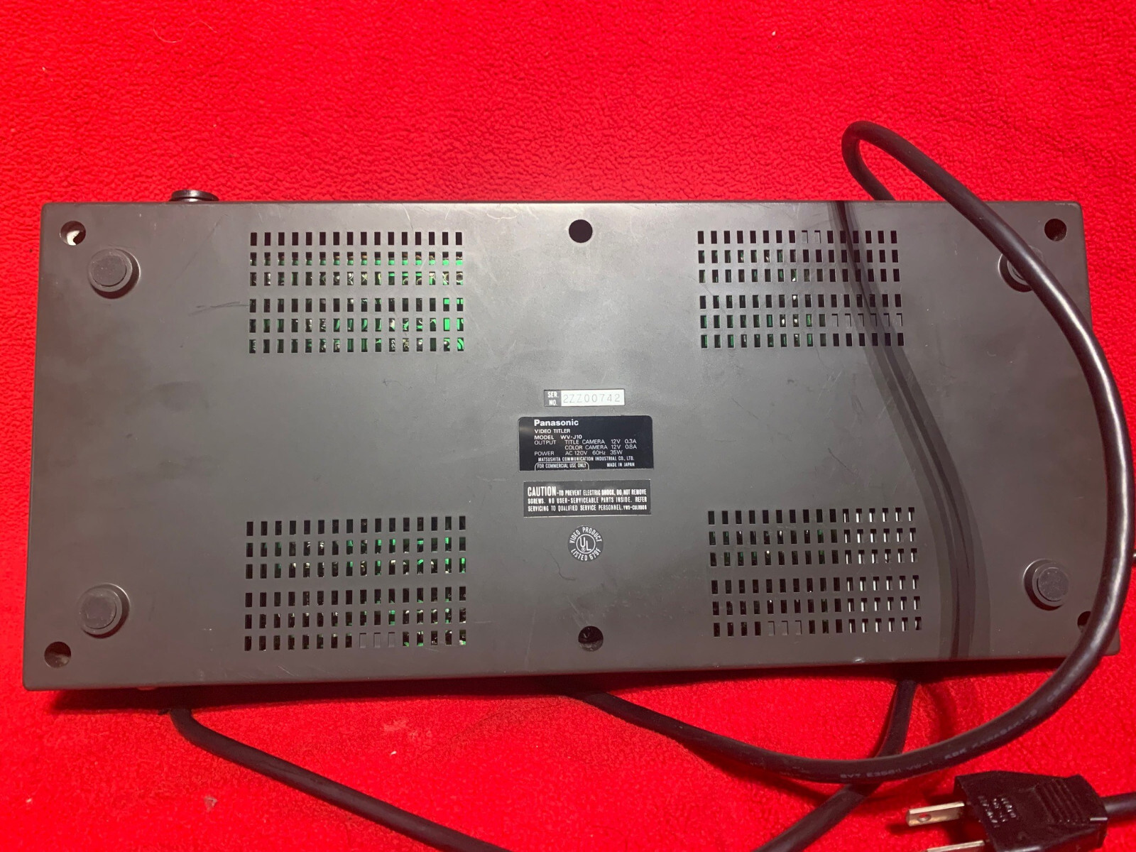 Panasonic VIDEO TITLER WV J-10 Made in Japan (Vintage, Rare)