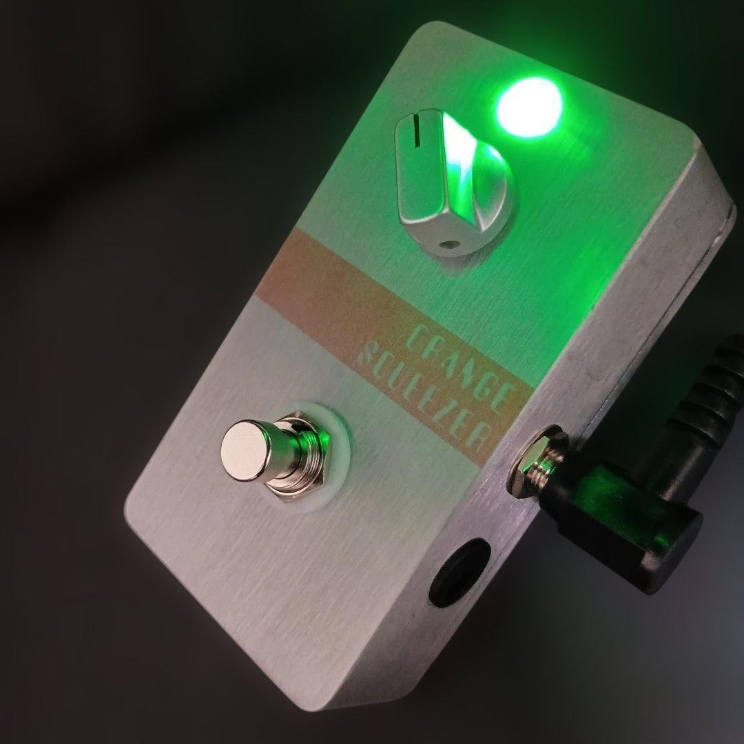 Orange Squeezer Type Compressor Pedal Handmade