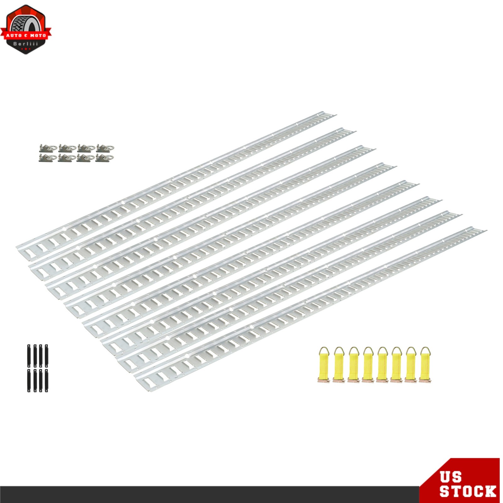 32 Piece 8' E Track Tie-Down Trailer Kit Fits Universal High Quality Galvanized