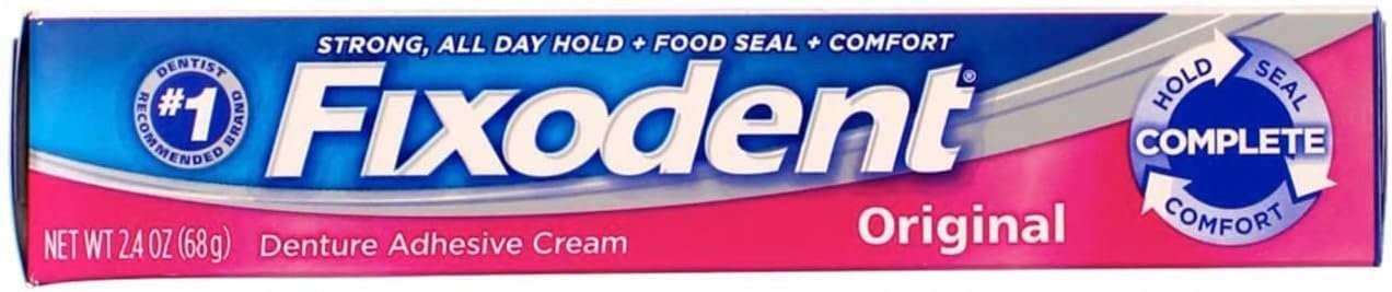 Fixodent Complete Original Denture Adhesive Cream, 2.4 Oz