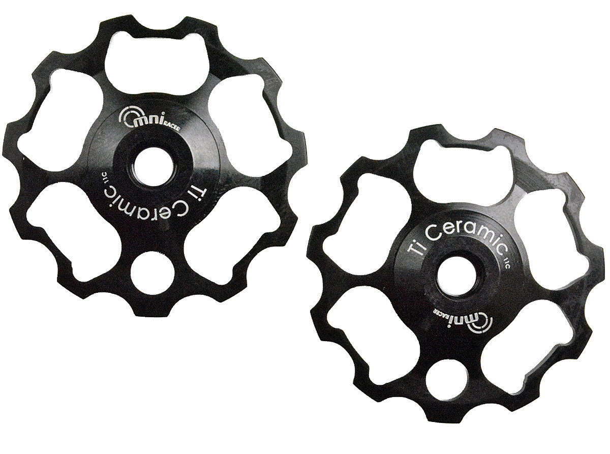 OMNI Racer WORLDS LIGHTEST Ti Ceramic Derailleur Pulleys Fits 9 or 10 speed SRAM
