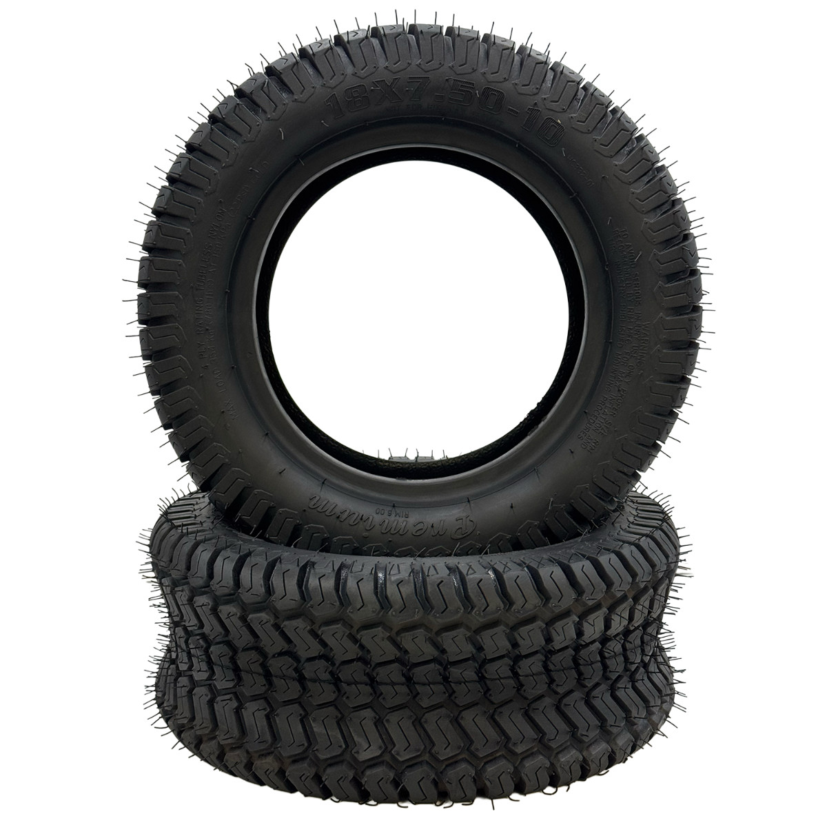 Set of 2 - 18x7.50-10 4 Ply Turf Tech Tire