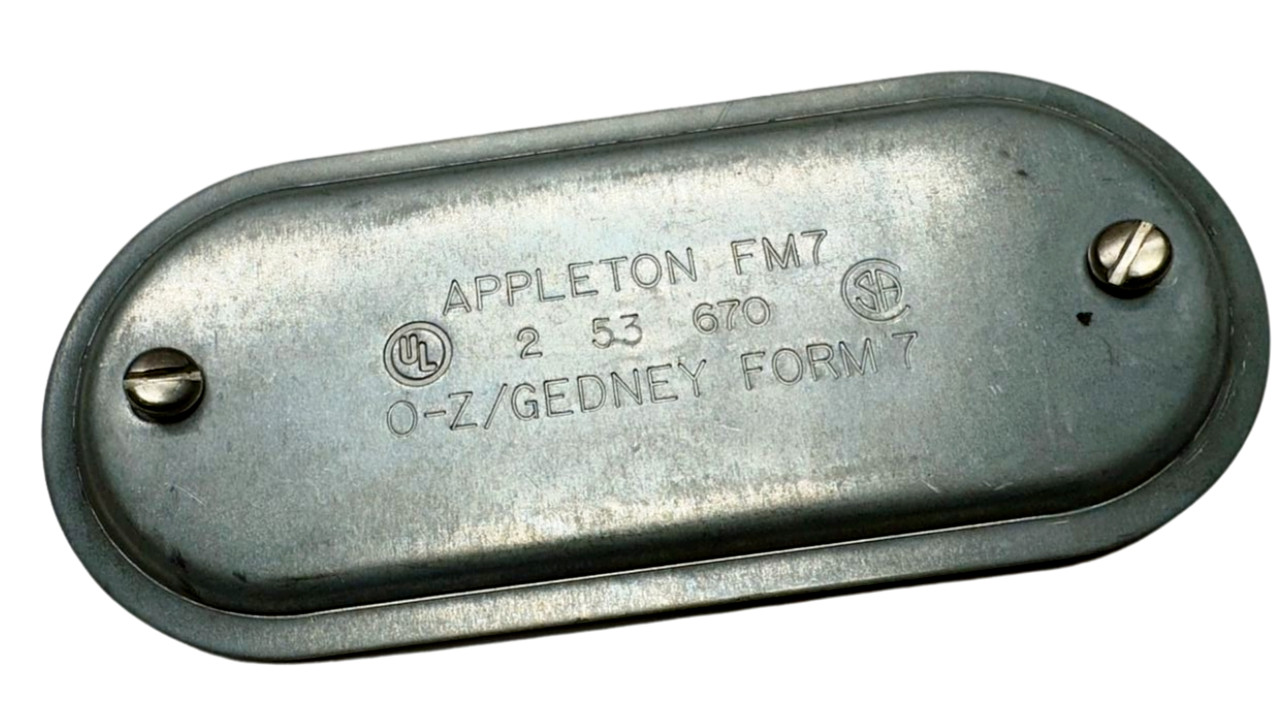 Emerson APP670IG 2" Steel FM7 Blank Cover w/Gasket Stamped Steel Cover