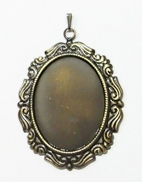 4 of 40x30mm Antique Gold Victorian Art Deco Angel Wing Pendant Settings