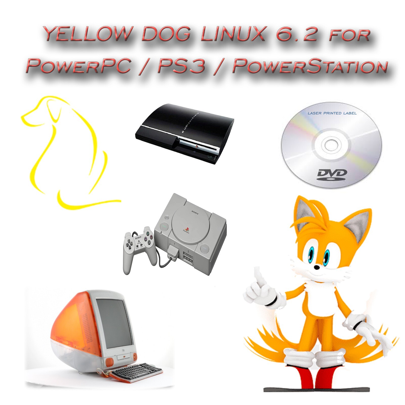 YELLOW DOG LINUX 6.2 for PowerPC / PS3 / PowerStation | Installer DVD | Fast USA