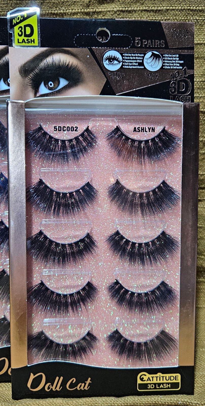 EBIN New York Doll Cat Cattitude 3D Lashes Black 5 Pairs
