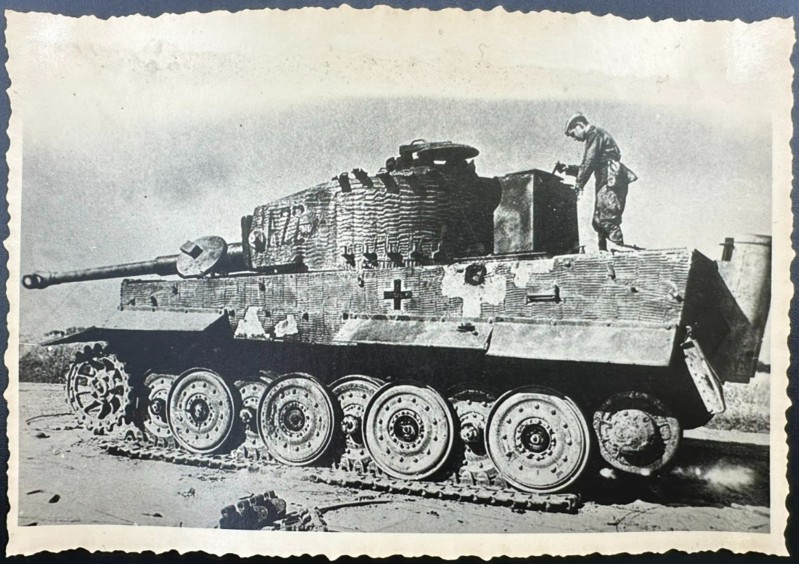 1940's WWII Wehrmacht German heavy tank Tiger I, Eastern Front - Archive Photo