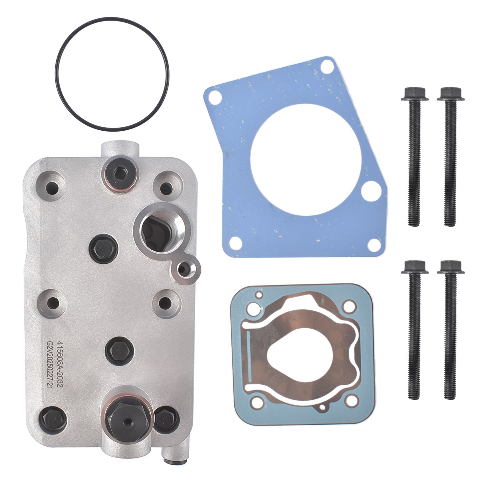 Air Brake Compressor Cylinder Head w/ Valves & Gasket for Mercedes 9061300815