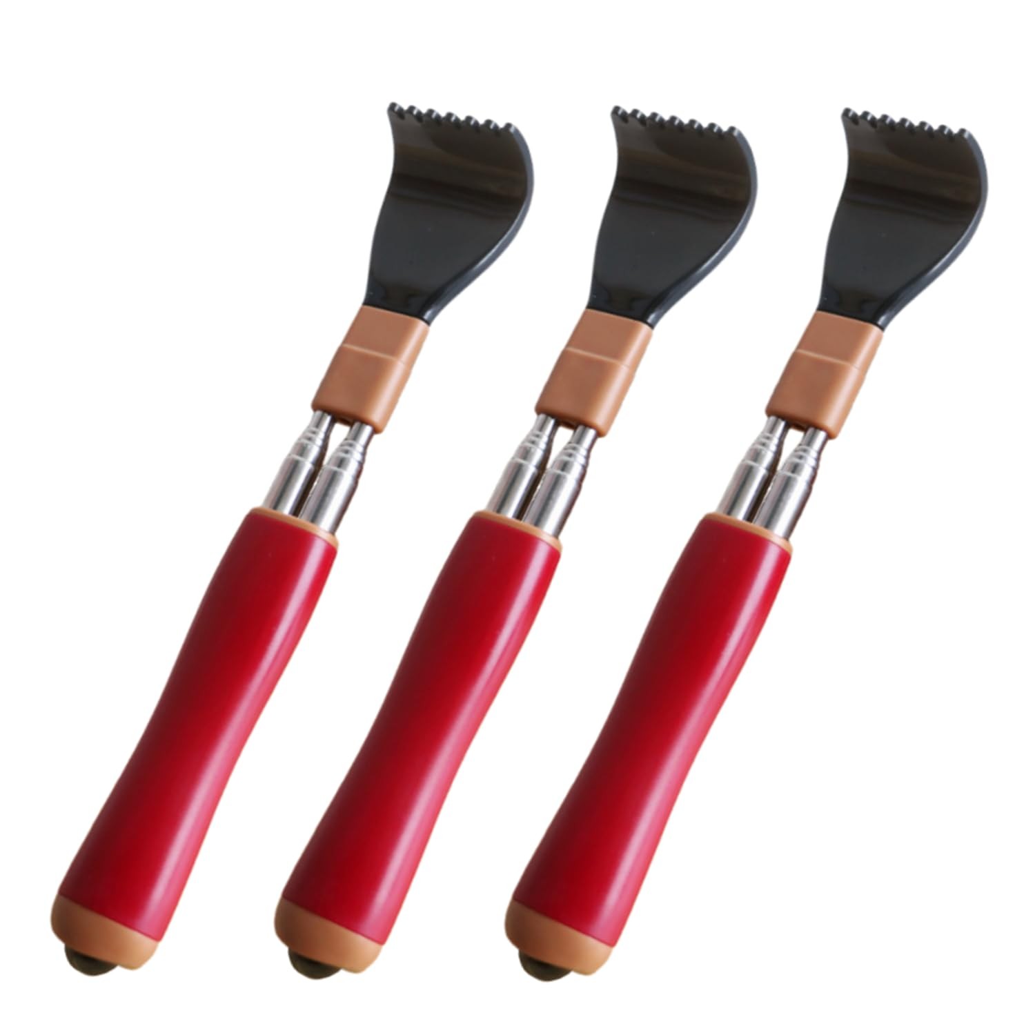 PEXOMEDO Portable Extendable Double-Pole Back 3 Pack, Red