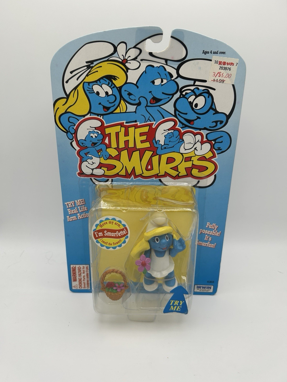 The Smurfs I'm Smurfette Fully Poseable Figure From Toy Island 1996 Unopened