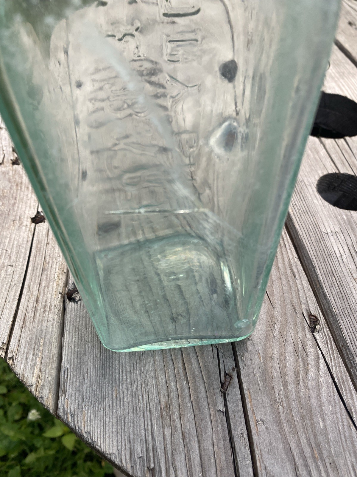 Antique EL-BART Dry Gin Bottle. Embossed, Cork Top