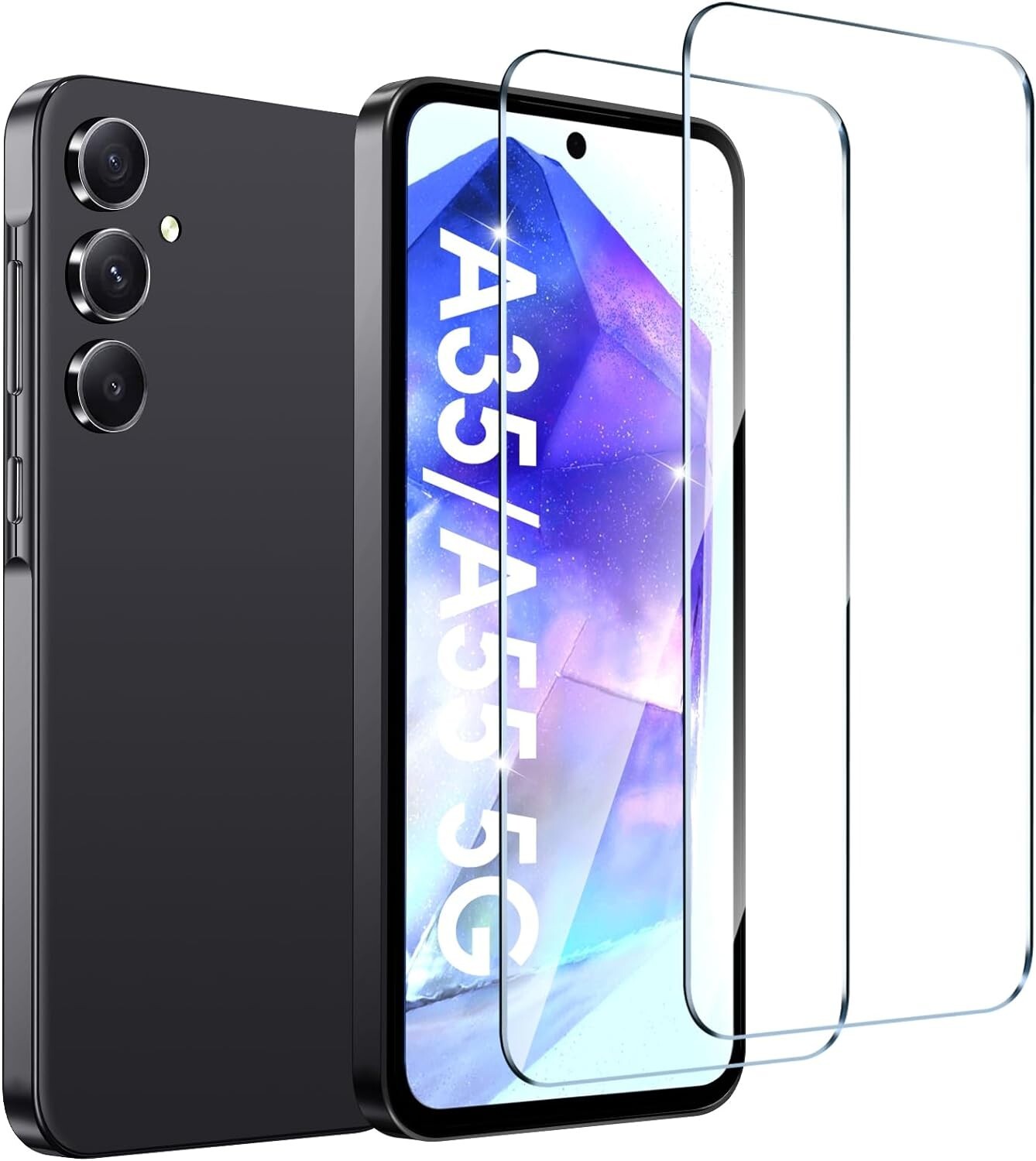 2X Tempered Glass For Samsung Galaxy A55 / A35 5G Screen Protector Full Screen 9H