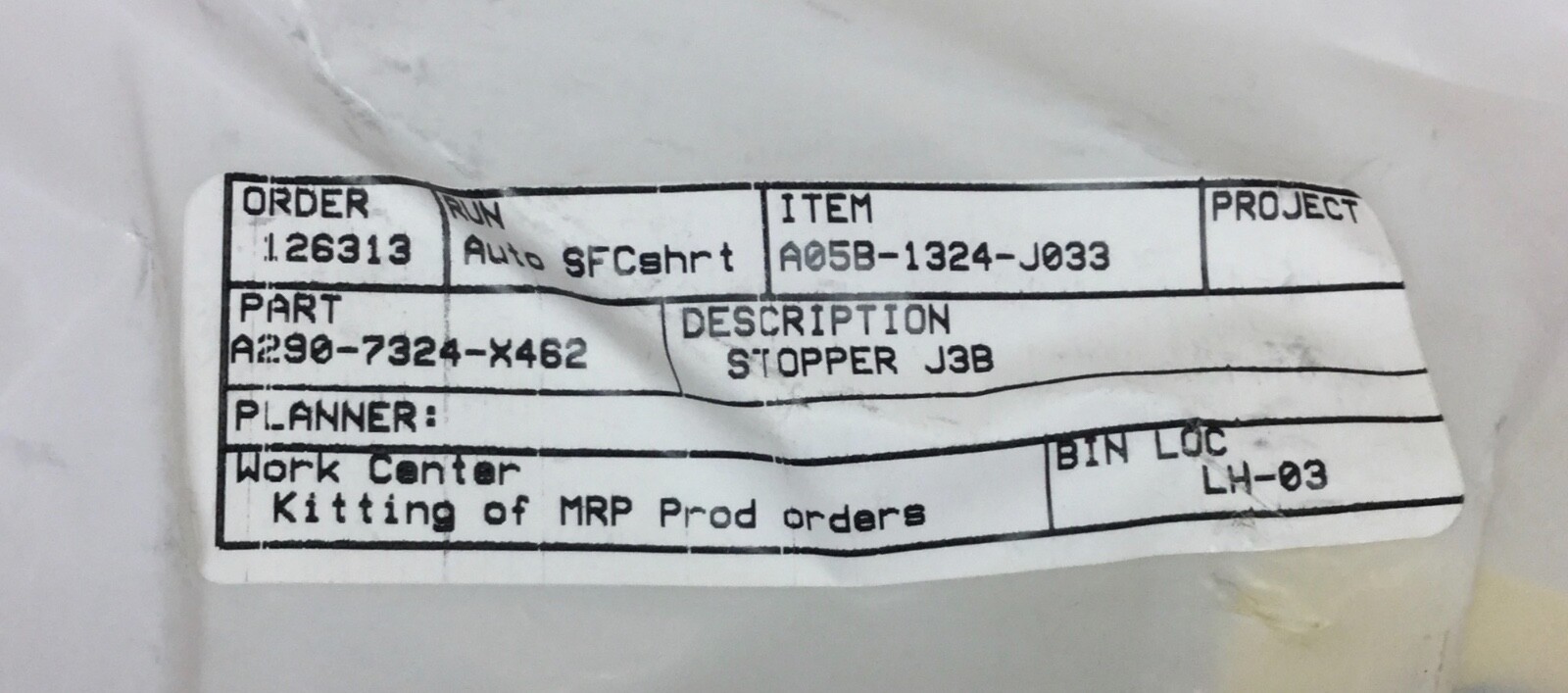 FANUC ROBOTICS MODEL A05B-1324-J033 CPL J3 AXIS RANGE STOPPER NEW IN PKG