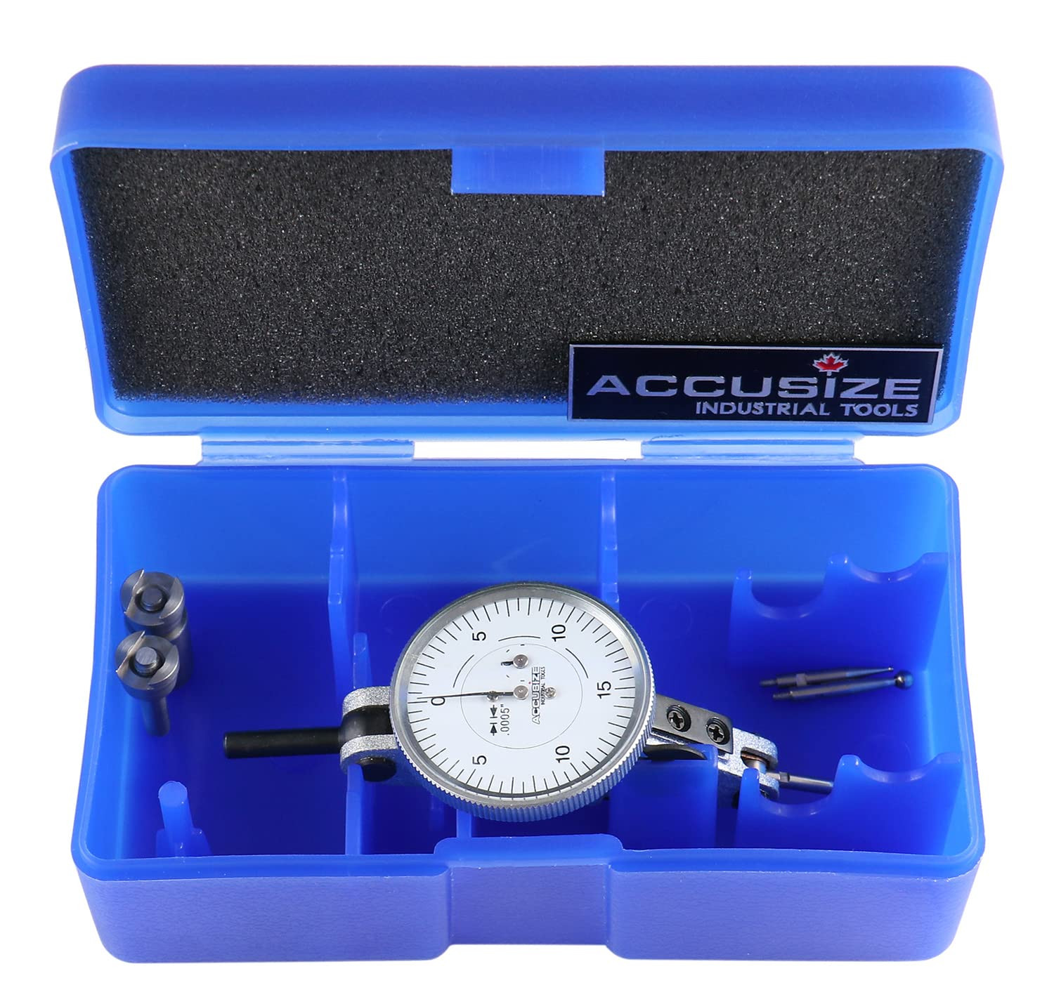 0.060'' by 0.0005'' (Range by Graduation) Horizontal Test Indicator with 1.5'' D