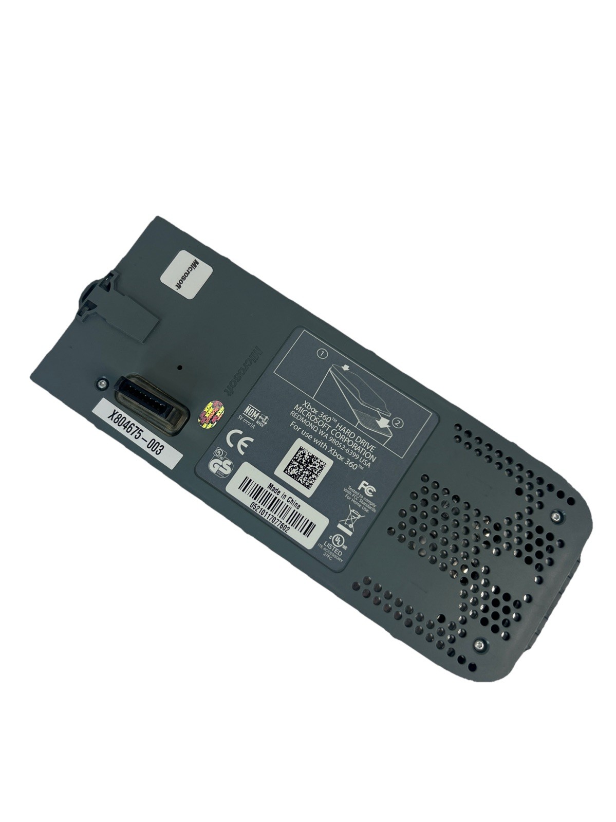 Microsoft Xbox 360 Hard Drive 20GB External HDD X804675-003 Untested