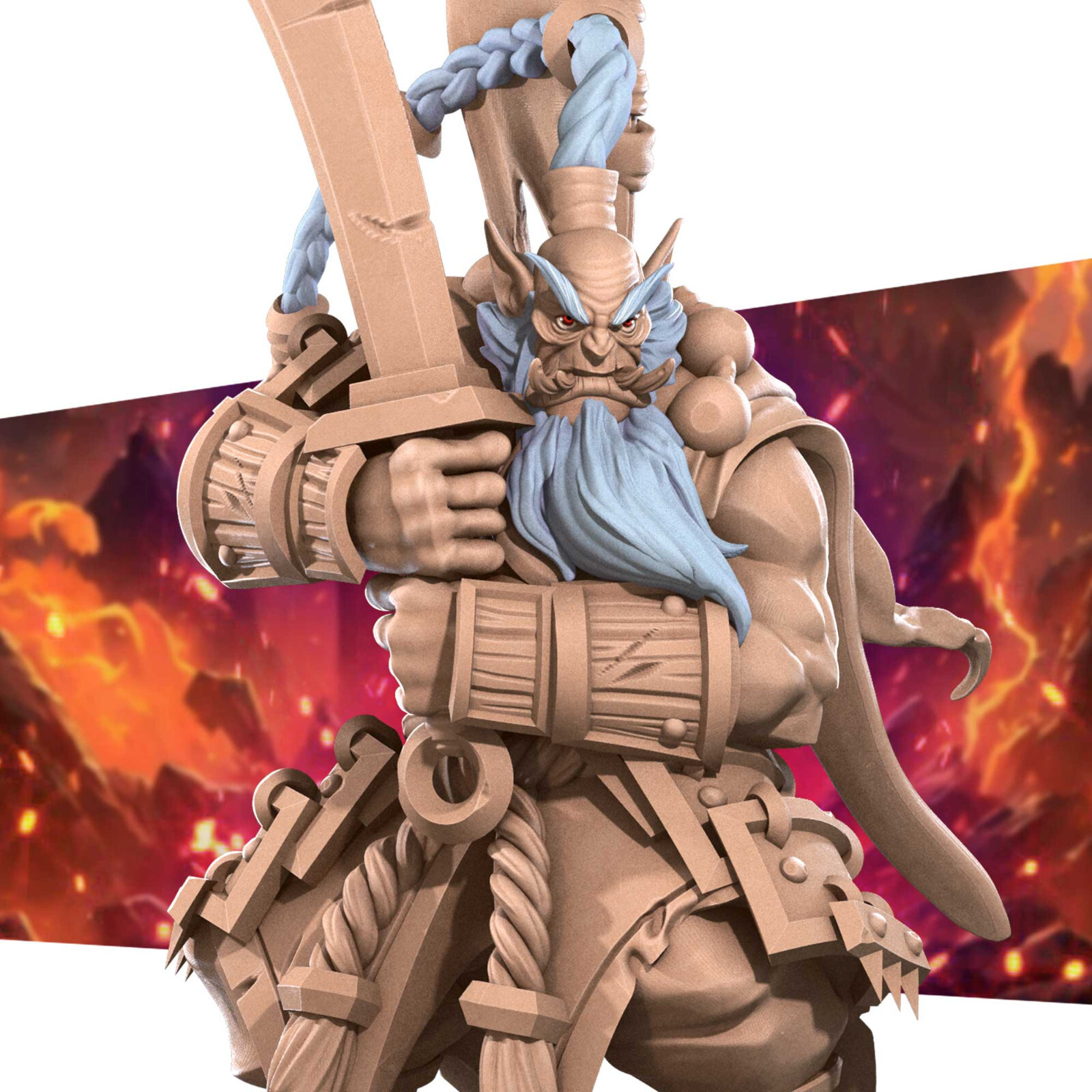 Orc Hero - Swordmaster / Fighter - Bite the Bullet - Dungeons and Dragons