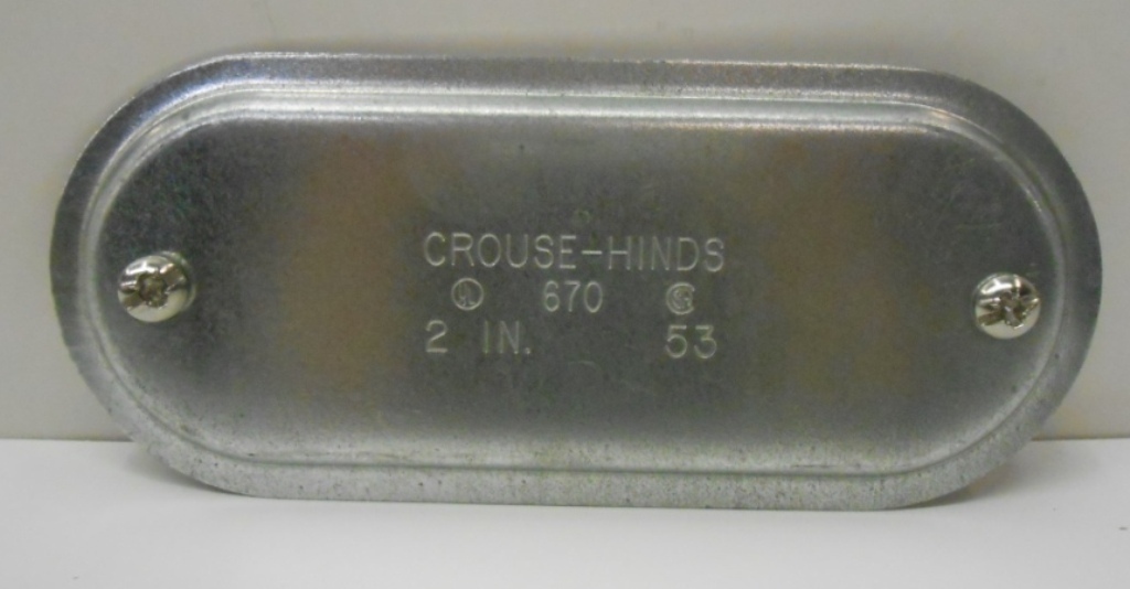COOPER CROUSE-HINDS CONDUIT BODY COVER,670, 2", FORM 7