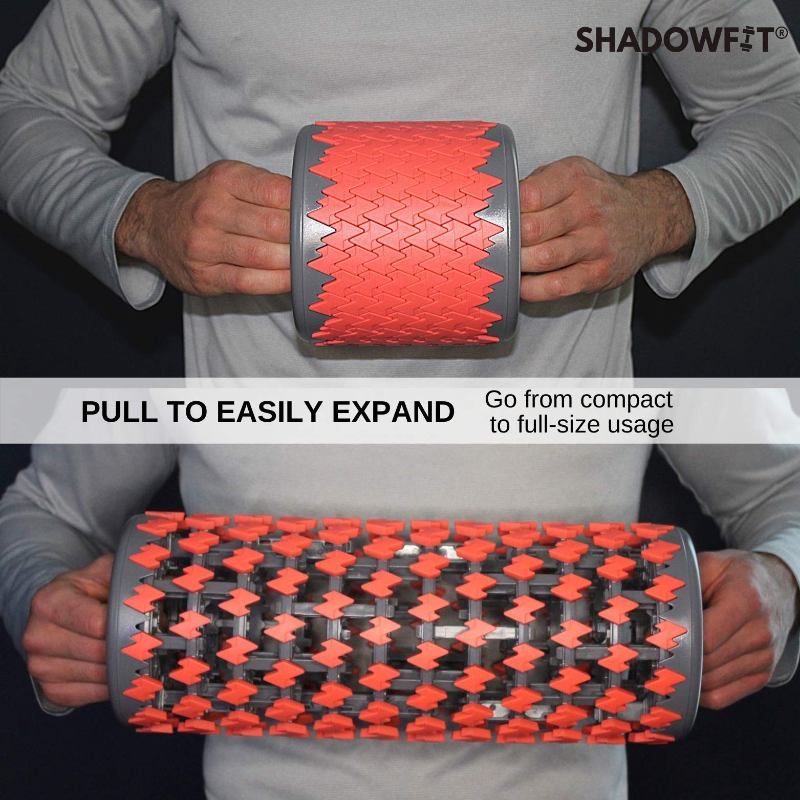 Adjustable Shadowfit Foam Roller Equipment for Sore Muscle, Tissues ∣ Mass