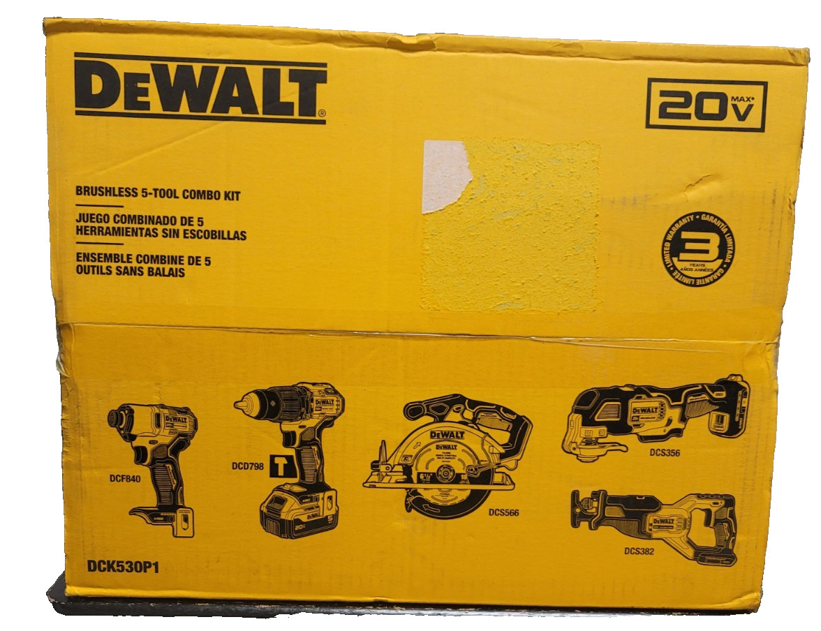 DEWALT DCK530P1 20-volt max 5 -Tool Brushless Power Tool Combo Kit 1 -Batterie