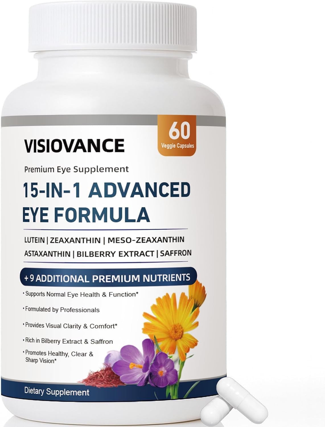 15 in 1 Advanced Eye Formula, Neurobella Eye Vitamin and Mineral Supplement for
