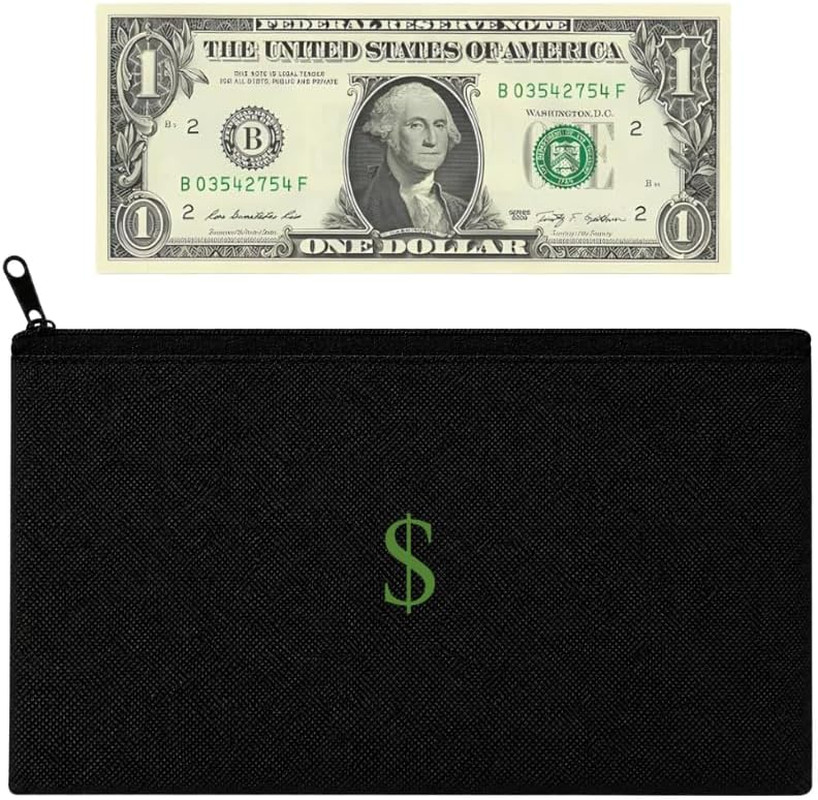 Cash/Money Pouch. Waterproof, 7.7 in X 4.5 In, Perfect Size, Travel Pouch/Bag wi