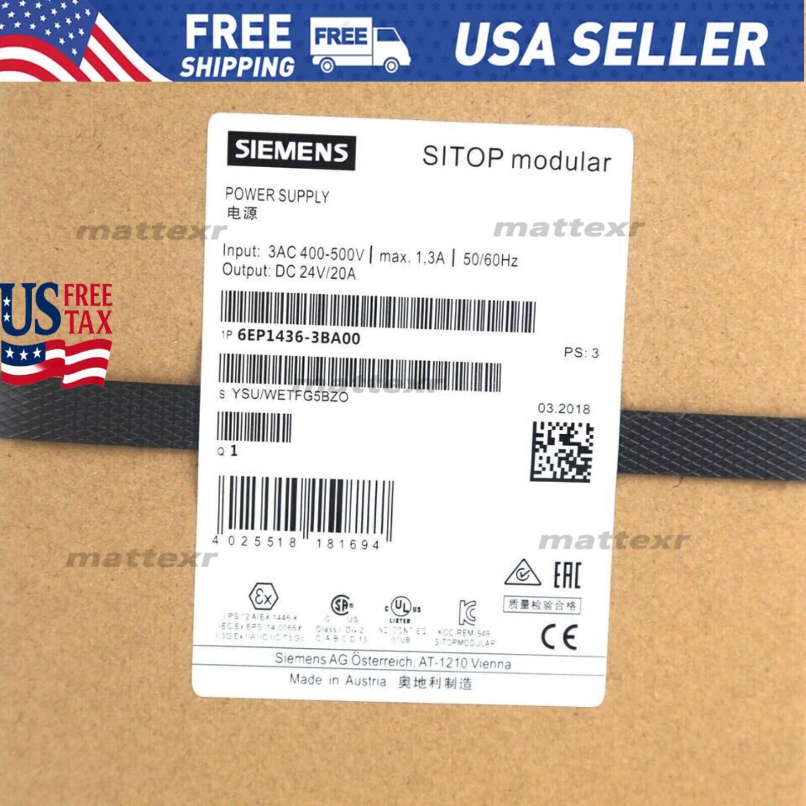 6EP14363BA00 New Siemens 6EP1436-3BA00 Sitop Modular Power Supply