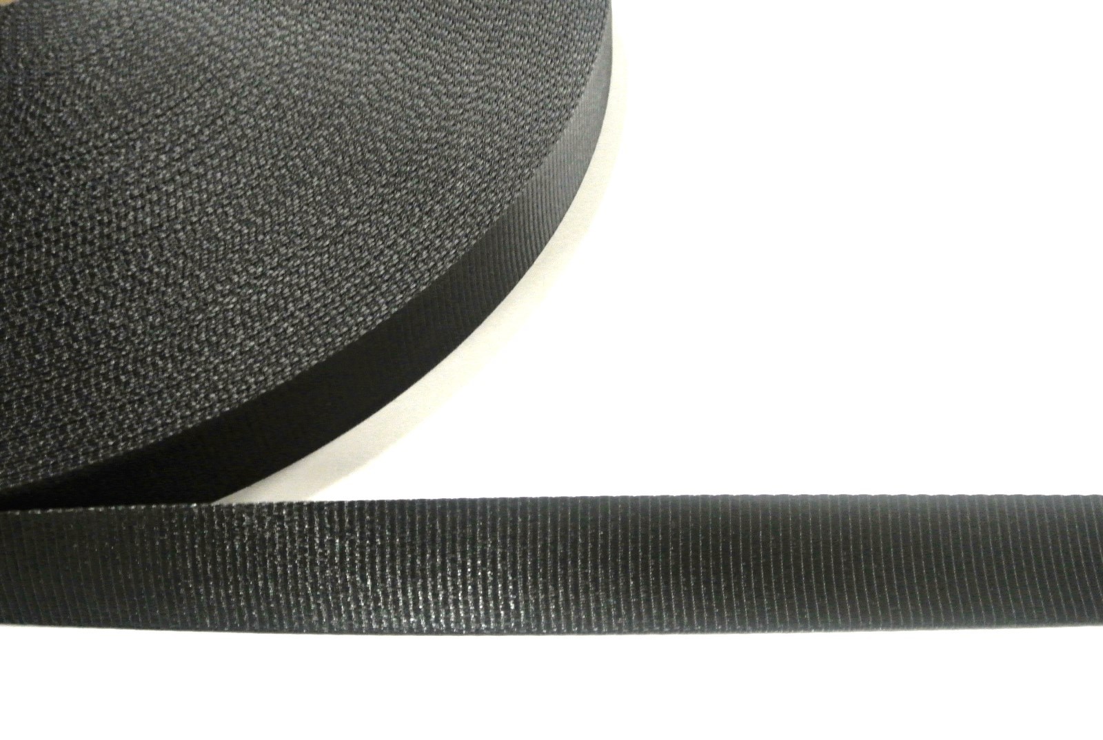 32mm Wide Polyester Saddle Webbing Heavy Duty In Black For Straps Bags Handles