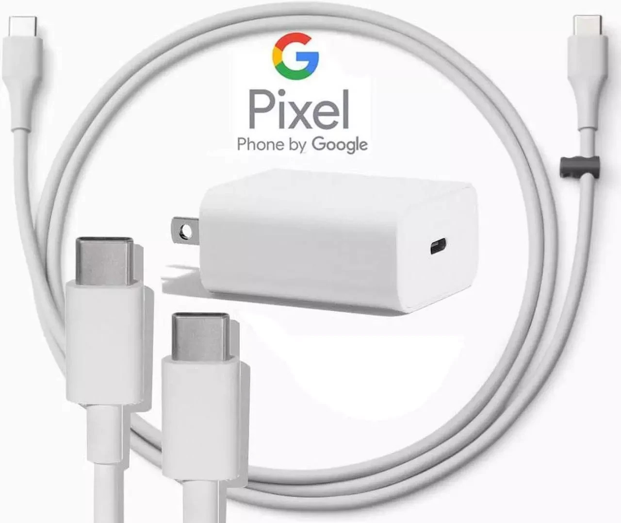 OEM Google USB-C Fast Charger & USB-C to USB-C Cable Set Google Pixel 7,8,9 Pro
