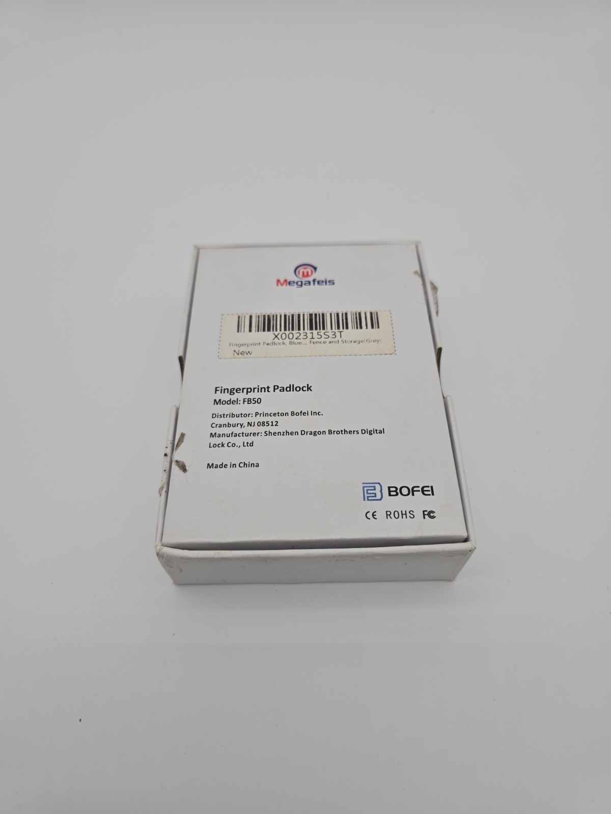 FINGERPRINT PADLOCK - FB50 - Megafeis BOFEI - UNUSED