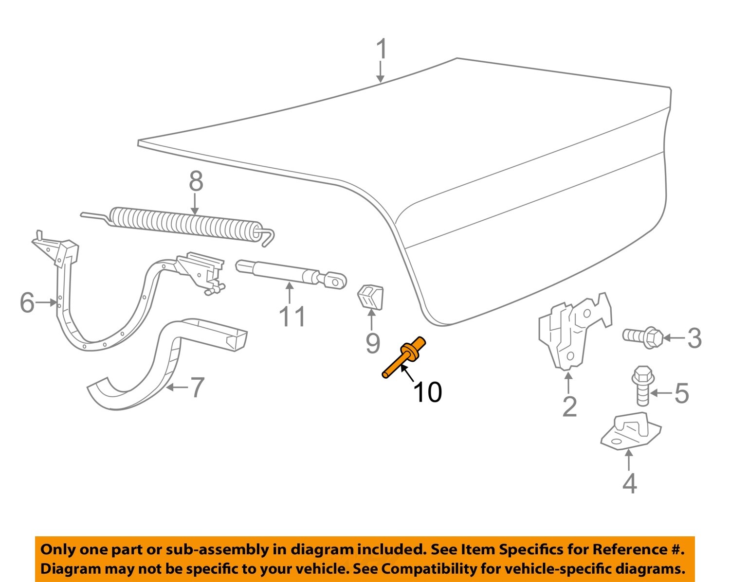 CHRYSLER OEM 01-23 Charger Trunk Lid Lid Components-Bumper Rivet 6512211AA