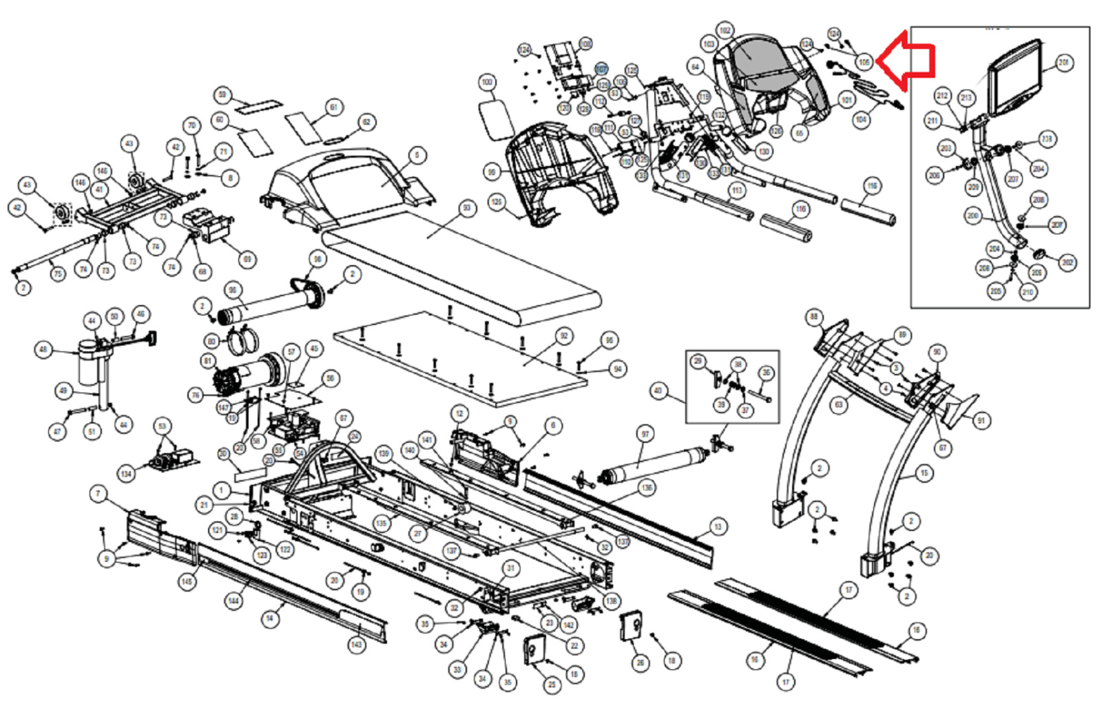 Cybex Treadmill Book Holder Tab PL-17686