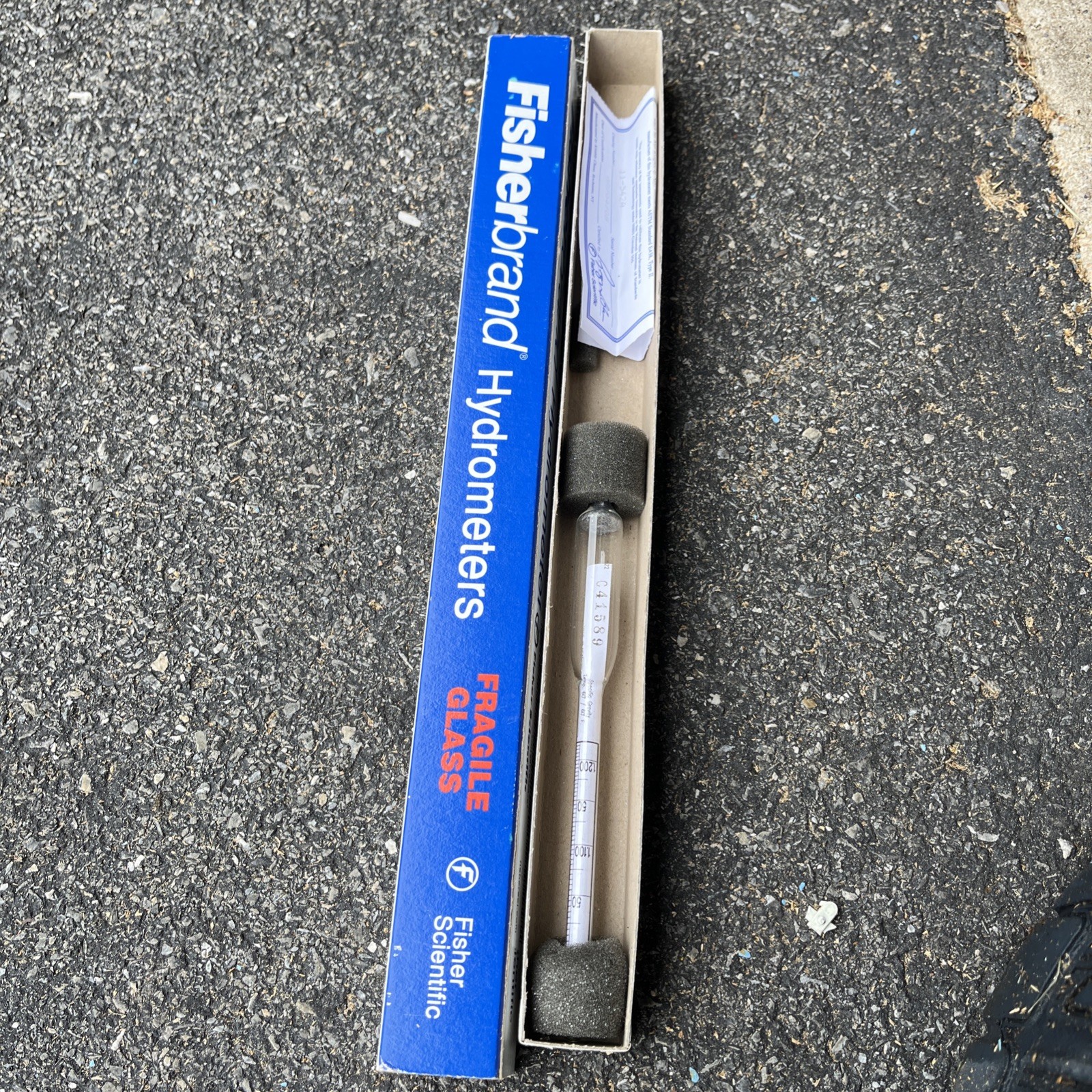 Hydrometer 1 - 1.225. Fischerbrand Made In USA Cat 11-542A