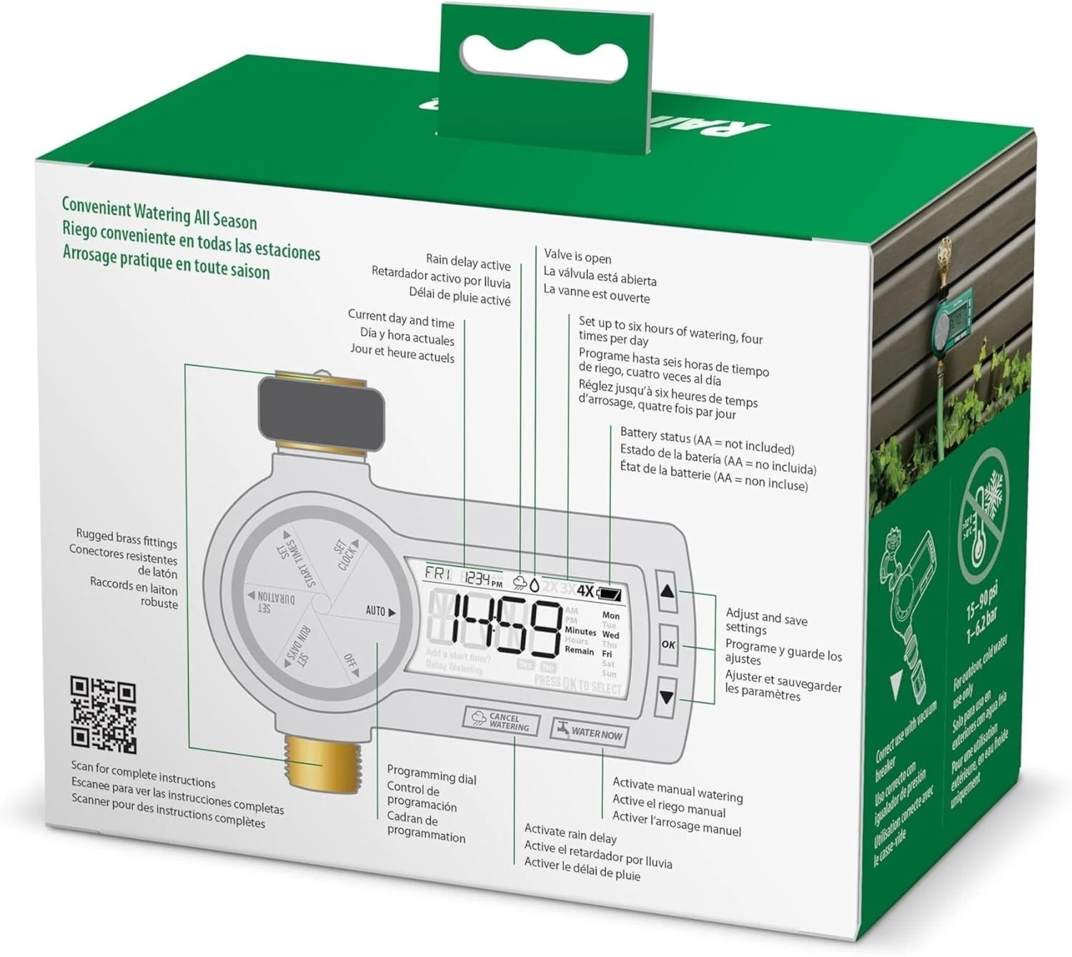 1ZEHTMRP Professional Grade Electronic Digital Hose End Timer/Controller, On...