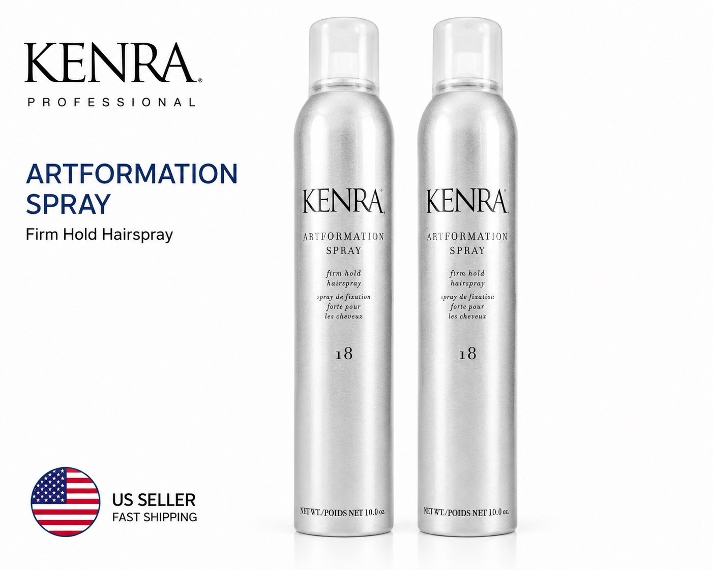 Kenra Platinum Artformation Spray 18 Firm Hold Hairspray 10oz Duo Pack