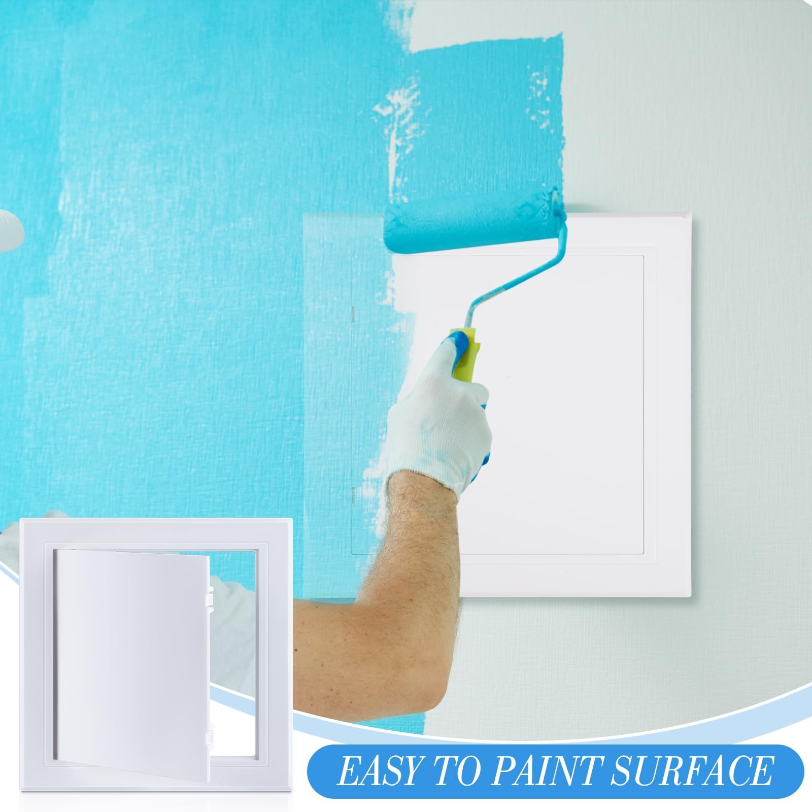 Menkxi 2 Pack 12 x 12 Plastic Plumbing Access Panel for Drywall, Door Electri...