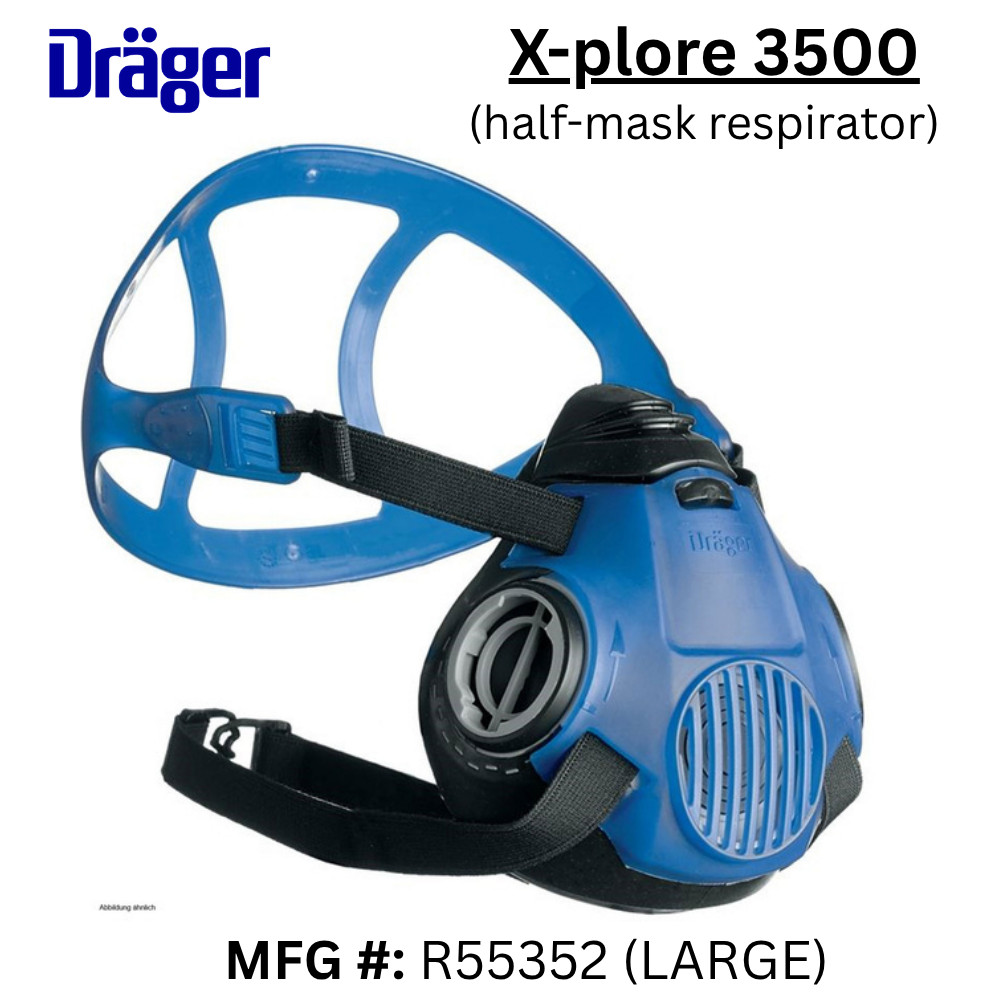 X-plore 3500 Half-Face Respirator , Size L, NIOSH Approved - Mask only - 1 each