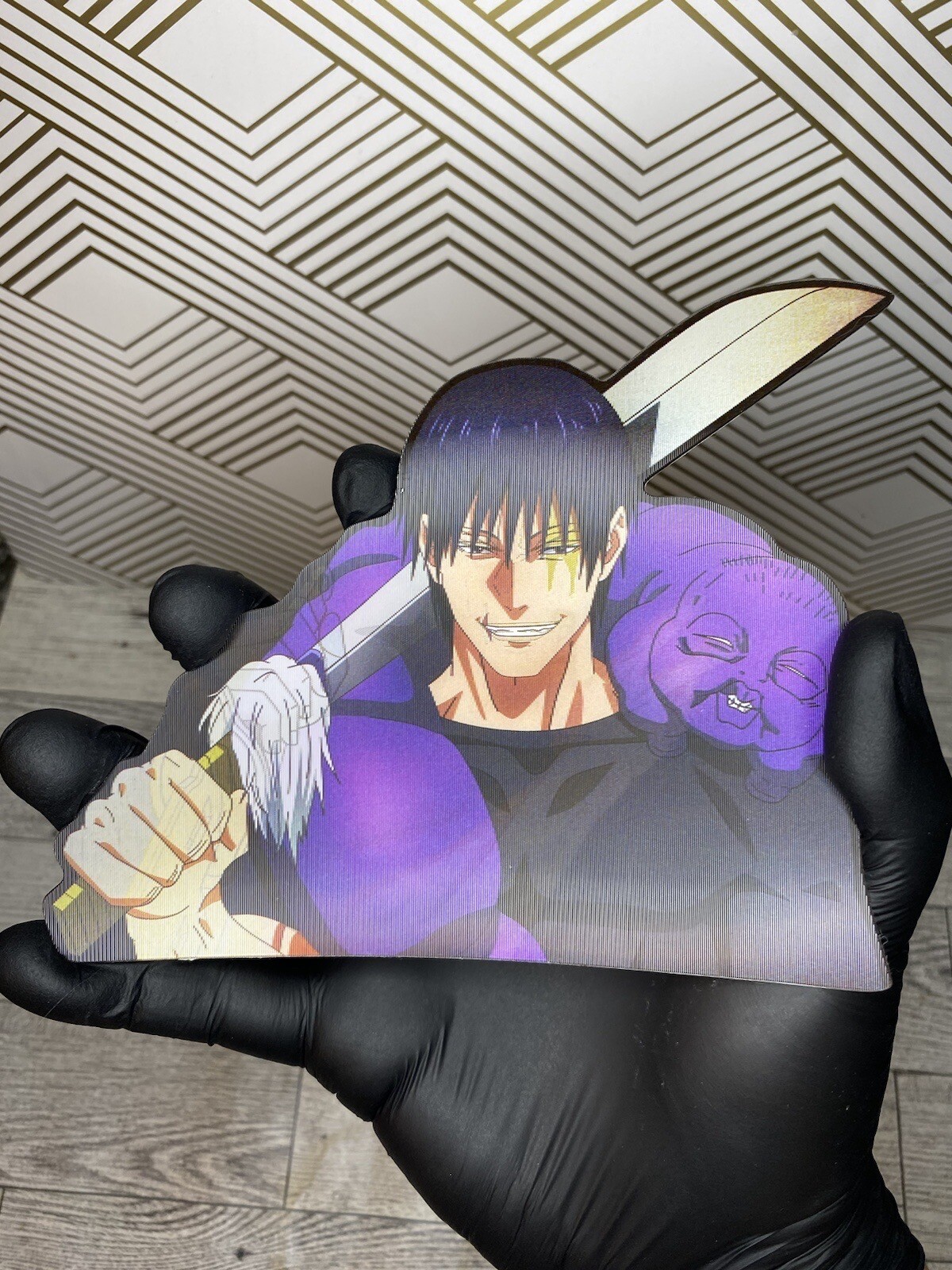 Jujutsu Kaisen Toji Fushiguro 3D Lenticular Motion Car Sticker Decal Peeker