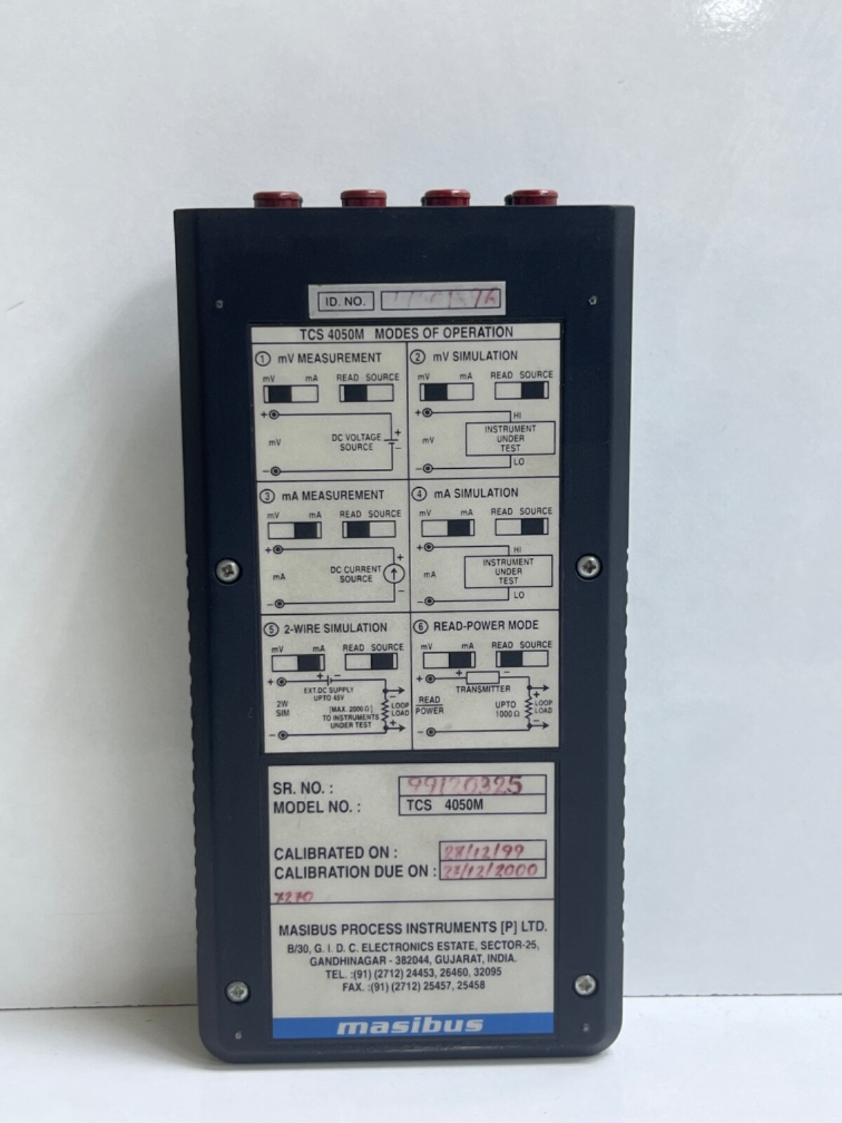 MASIBUS TCS 4050M PORTABLE LOOP CALIBRATOR