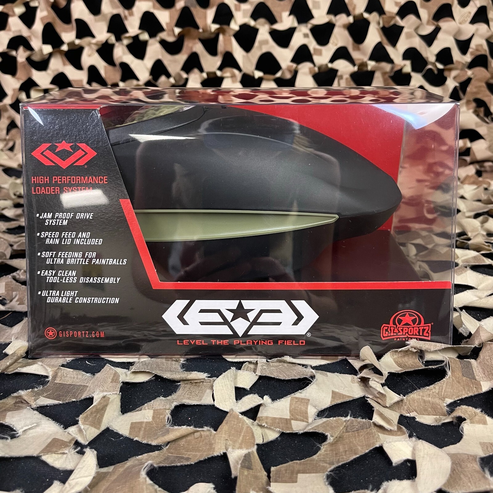 NEW GI Sportz LVL Version 1.5 Paintball Loader - Black/Olive