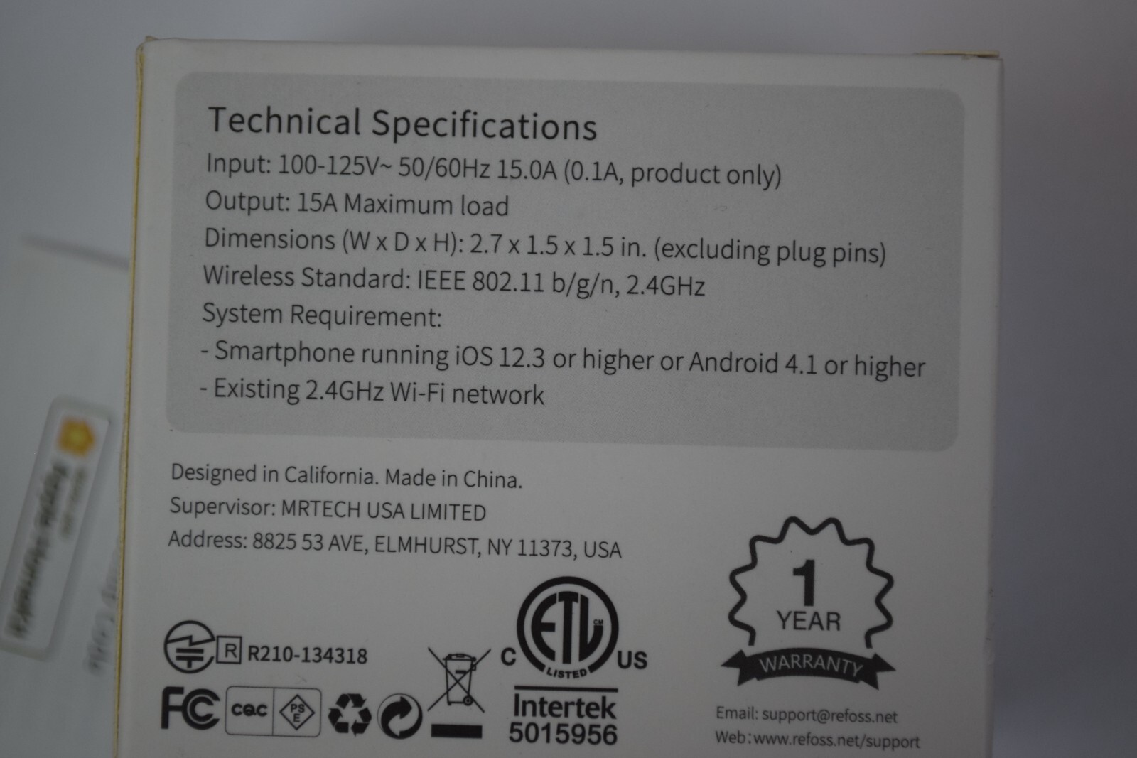 ReFoss MSS110 WiFi Plug Mini -Works with: Apple HomeKit, Alexa, Google Assistant