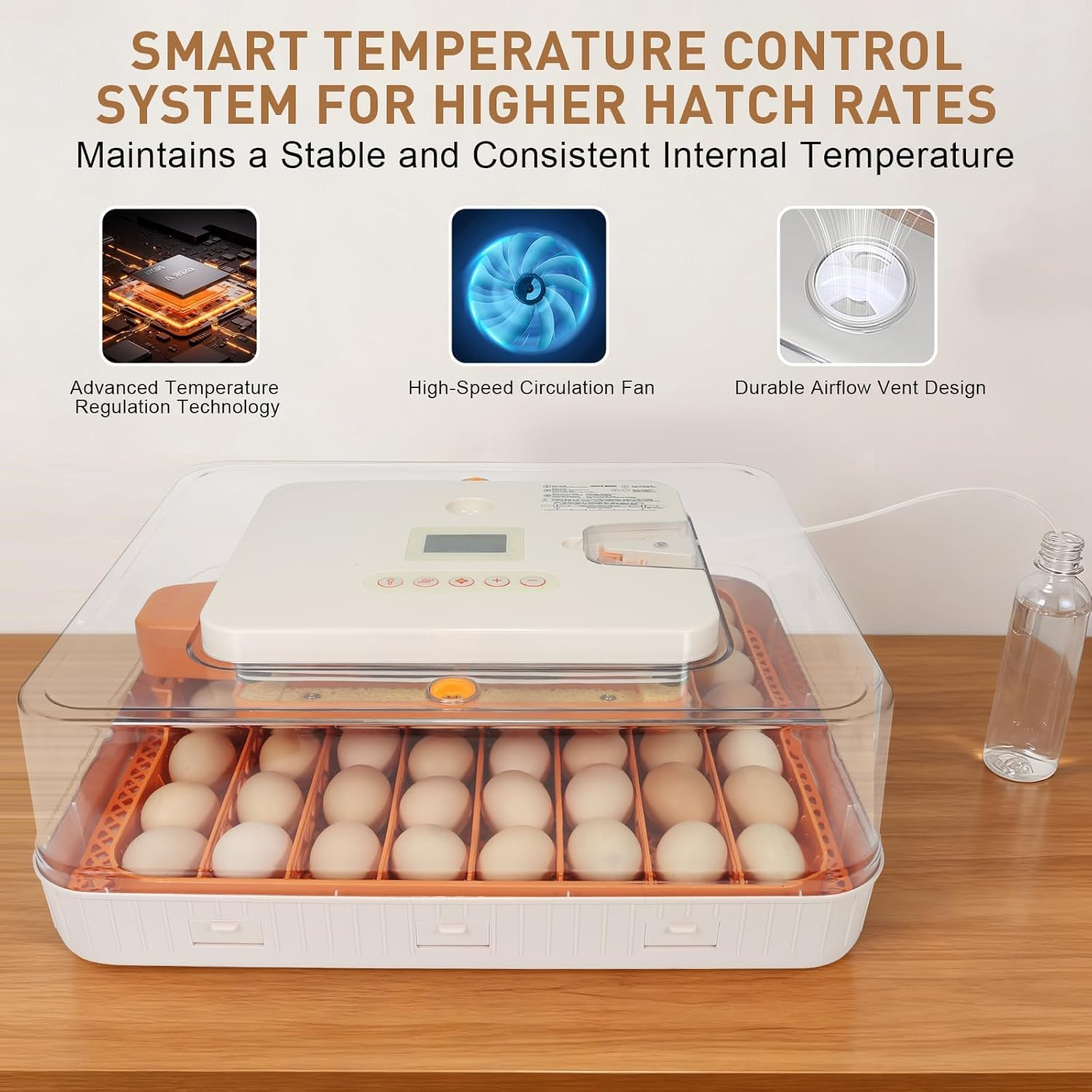Gen IV 56 Egg Fully Automatic Incubator with Smart Temp & Humidity Control