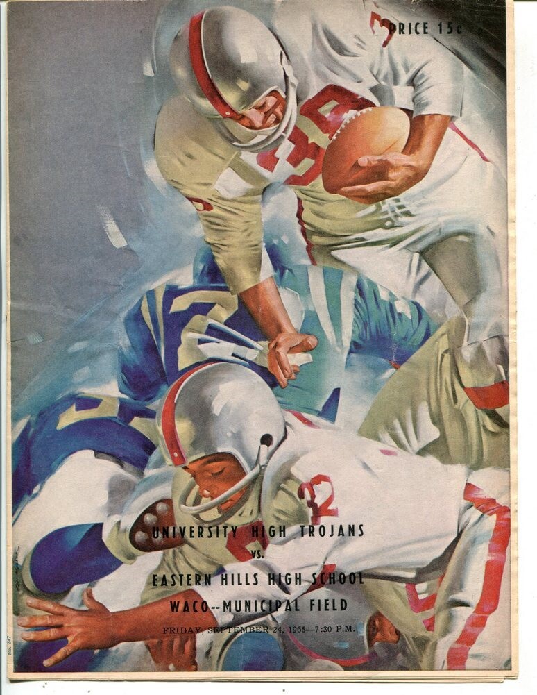 1965 Texas High School Football Program University v Eastern Hills 9/24 49531