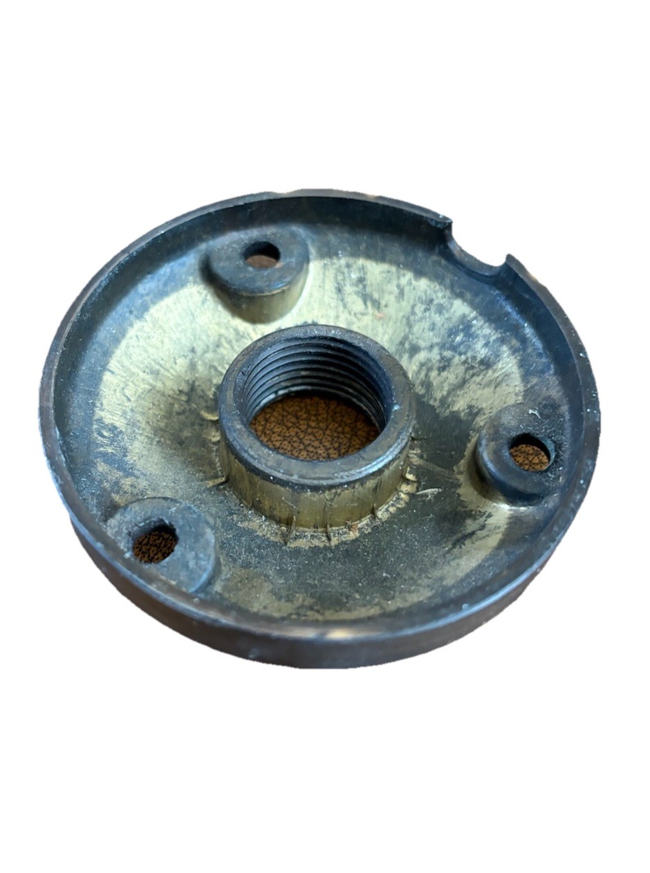 Lighting Round 3 Hole Mount for Landscape Lighting, Antique Brass