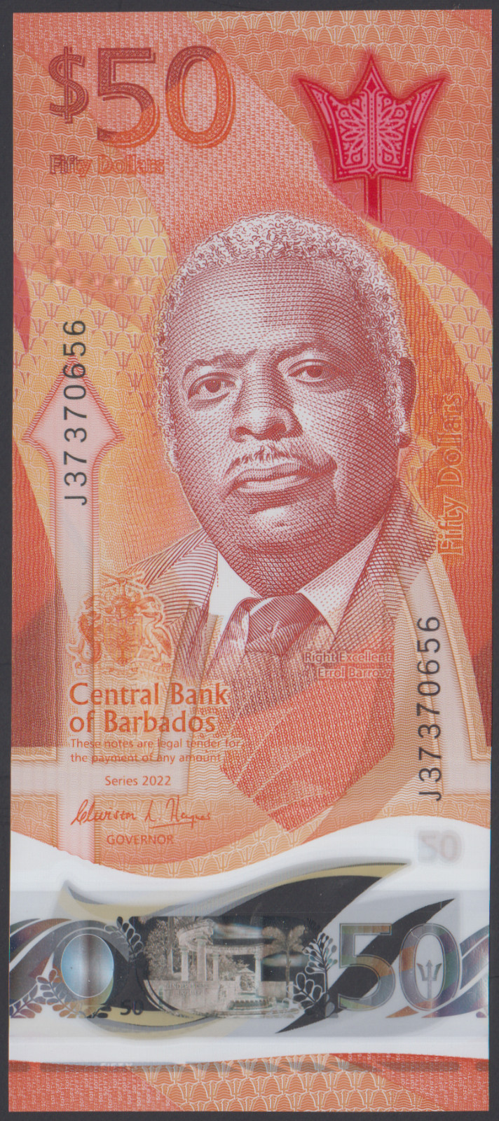 Barbados  50 Dollars  2022  UNC  P. 84,   Banknote, Uncirculated