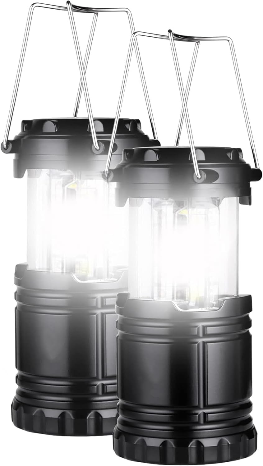 Camping Lights, 2 Pack Collapsible Camping Lantern Battery Powered, Portable LED