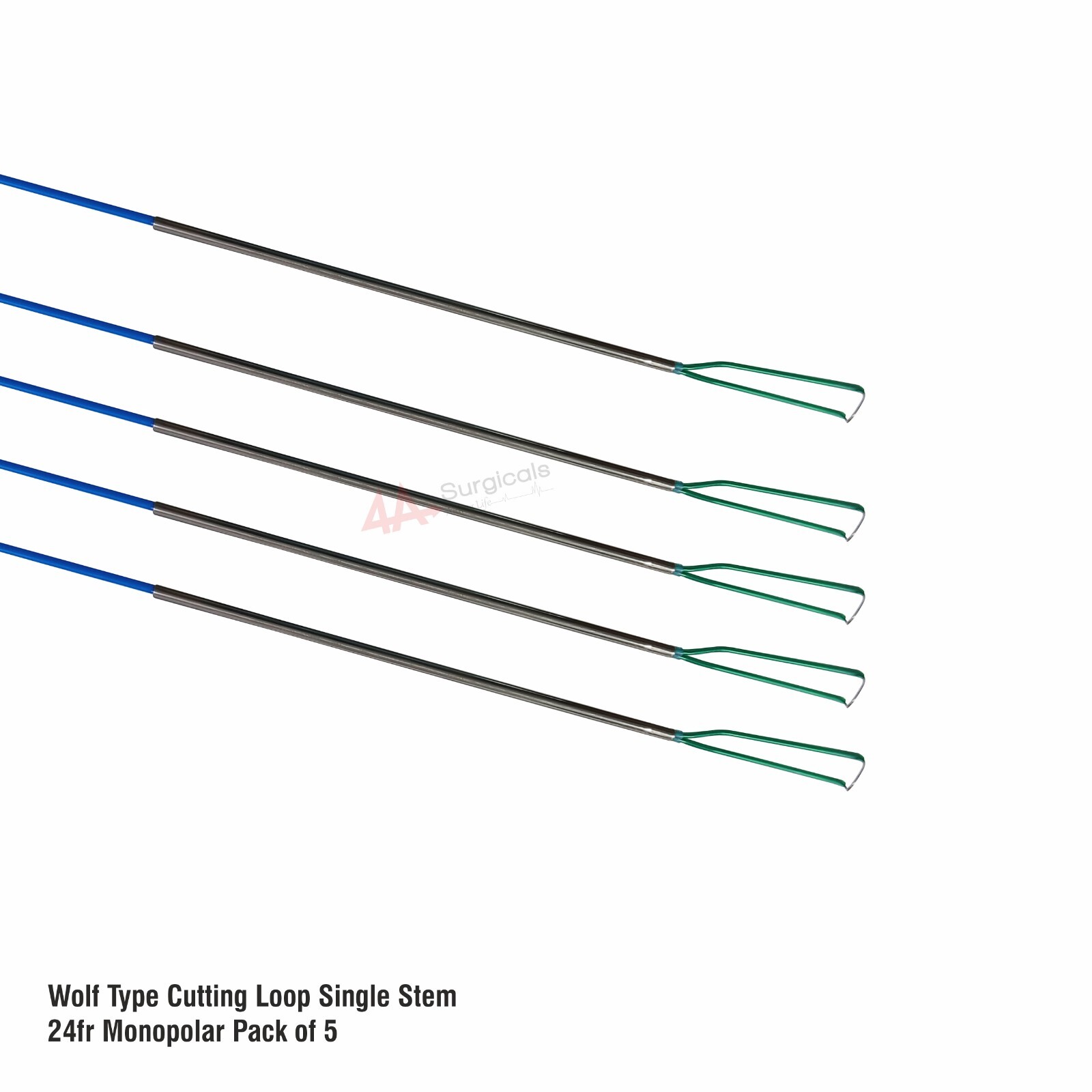 4A WOLF TYPE CUTTING LOOP SINGLE STEM 24Fr MONOPOLAR PACK OF 5