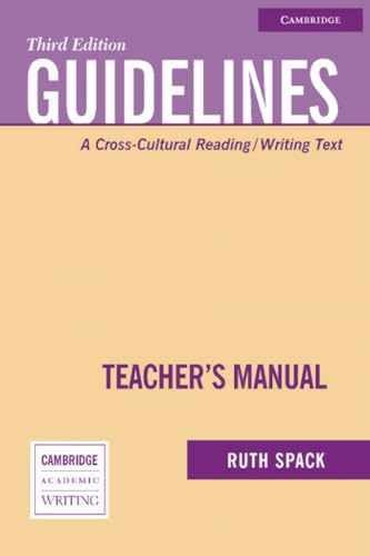 Guidelines Teacher's Manual: A - Paperback, by Spack Ruth - Very Good