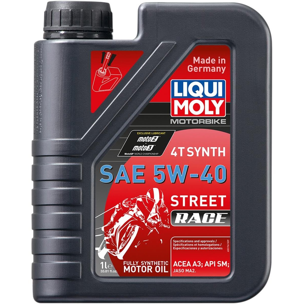 Liqui Moly 4T 5W40 Synthetic Street Race Motor Oil - 20074